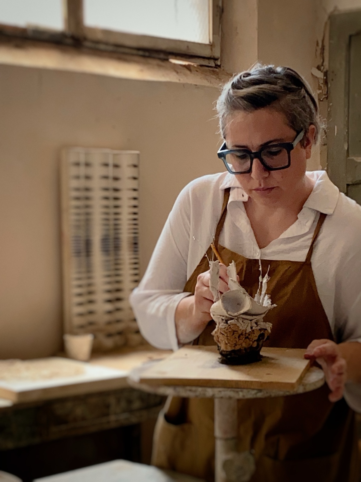 Angelica Lucchetti in the studio